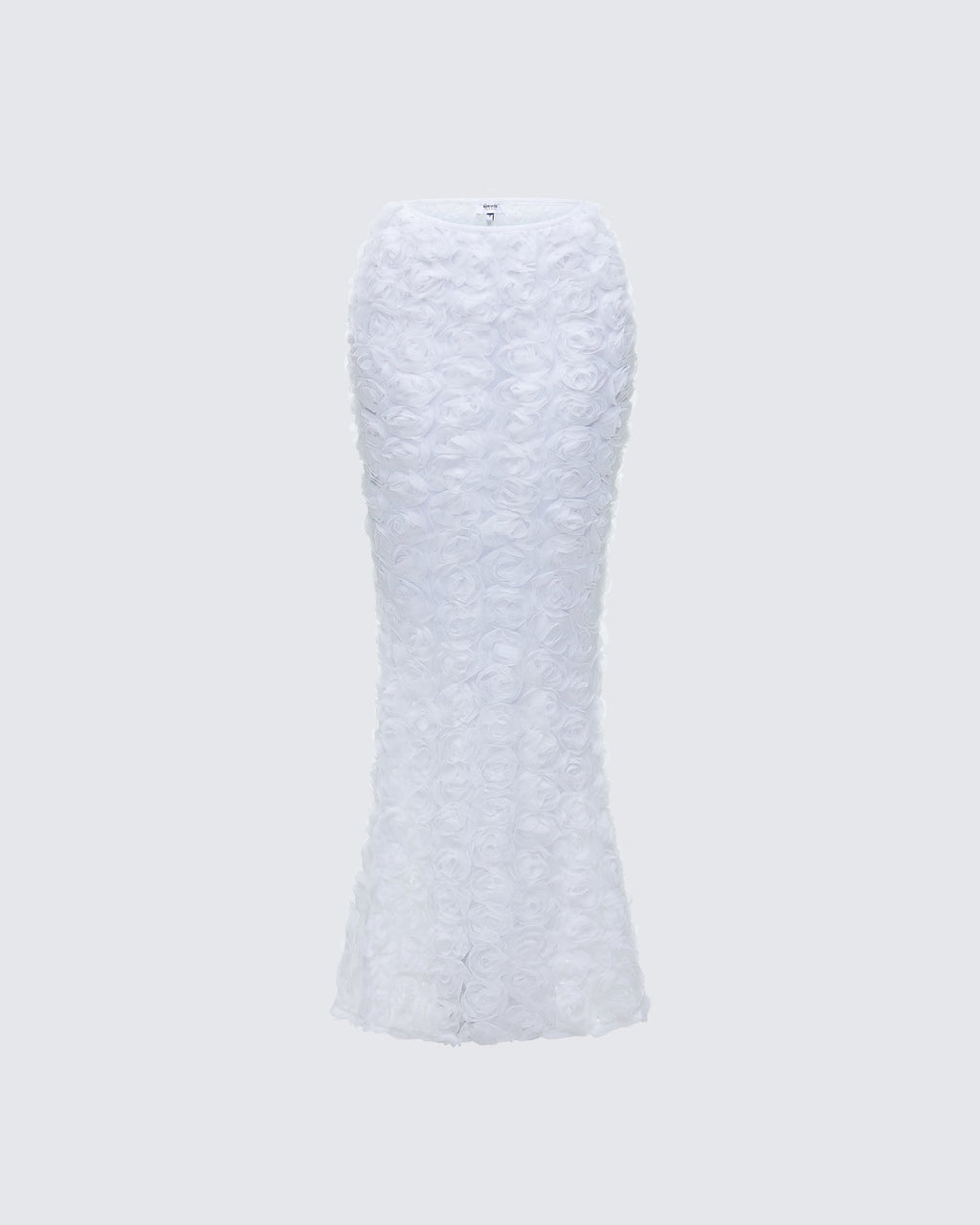 Finesse Ambrose White 3D Flower Maxi Skirt