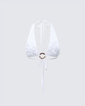Finesse Ambrose White Flower Triangle Bra Top