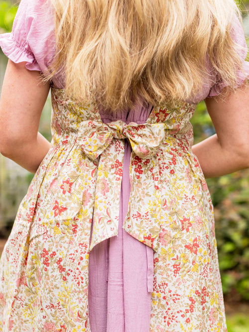 April Cornell Penelope Ruffle Farmhouse Apron - Ivory