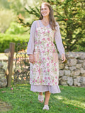 April Cornell Sweet Pea Ruffle Farmhouse Apron - Rose
