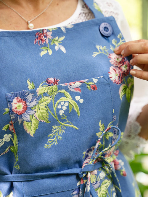 April Cornell Russian Chintz Chef Apron - Blue