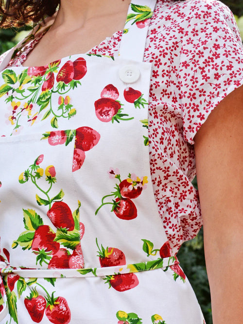 April Cornell Strawberry Basket Chef Apron