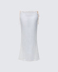 Finesse Arielle Cream Crochet Gathered Maxi Skirt