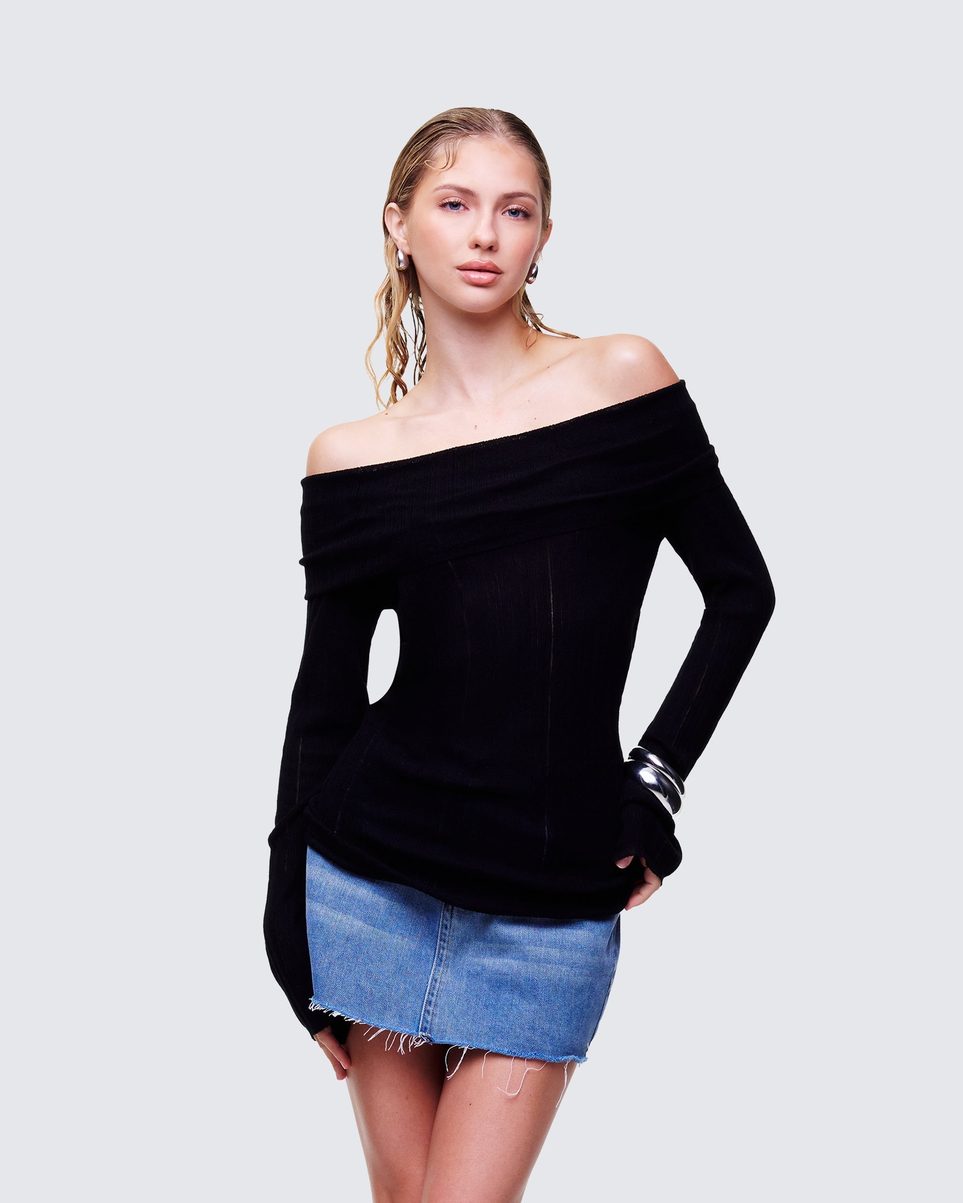 Finesse Arlina Fine Knit Top