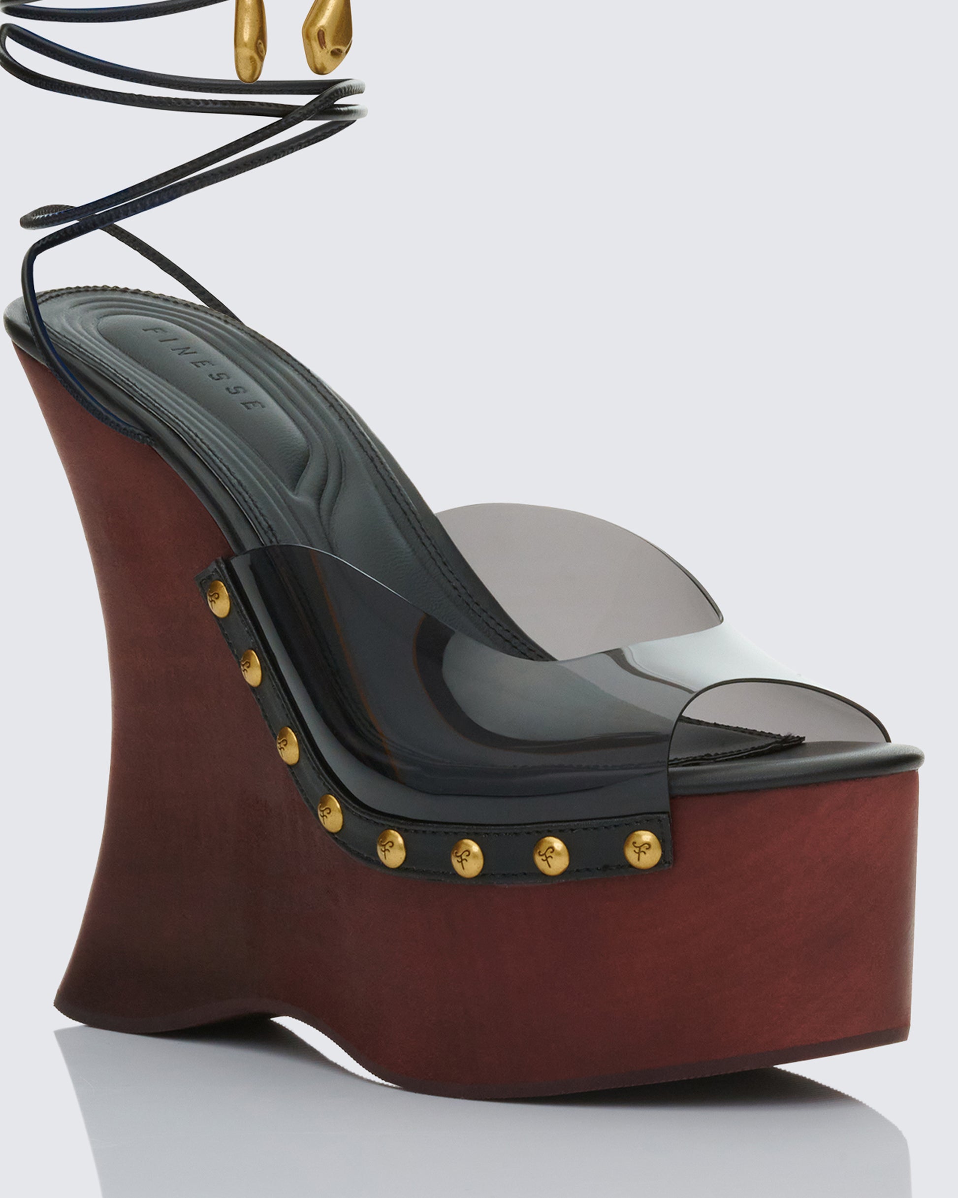 Finesse Arwa Black Perspex Wedges