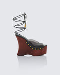 Finesse Arwa Black Perspex Wedges