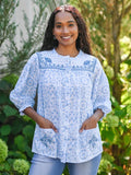April Cornell Tile Artist Smock - White