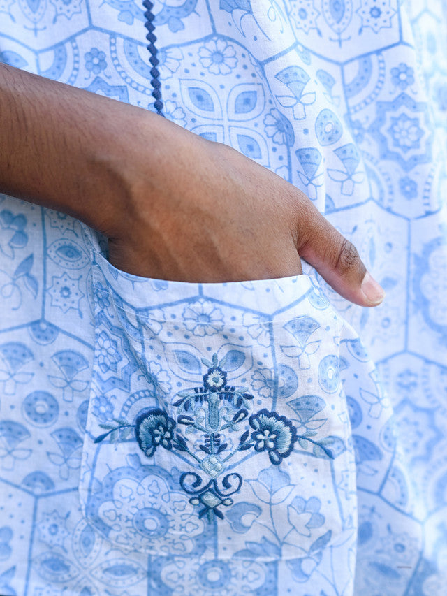 April Cornell Tile Artist Smock - White
