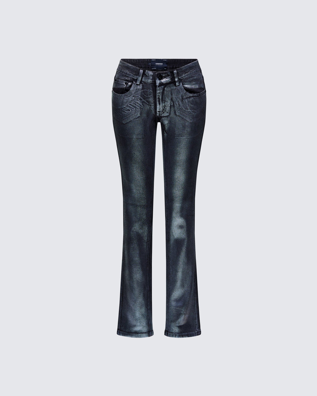 Finesse Averi Black Denim Foil Graphic Jeans