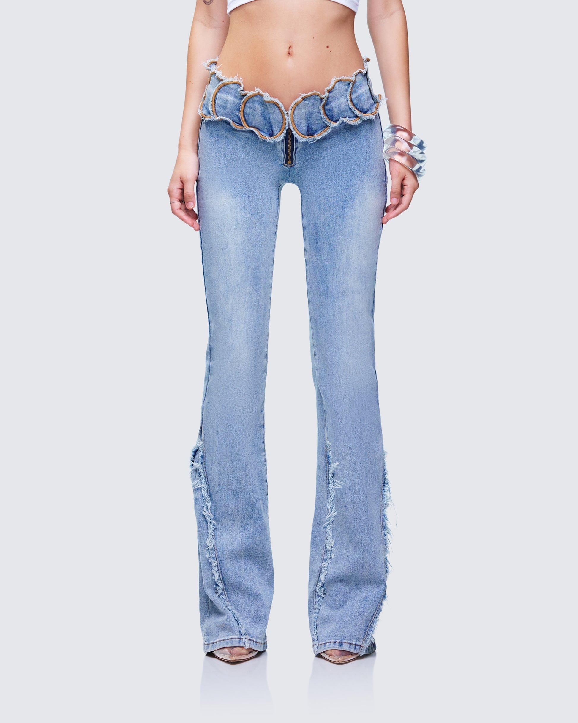 Finesse Ayra Denim Flared Pants