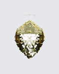 Finesse Azelie Gold Sequin Tie Up Top