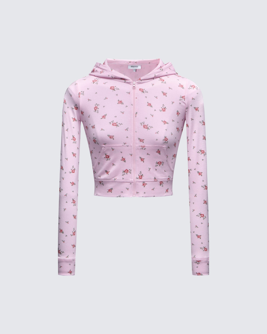 Finesse Ariel Multi Zip Up Shrunken Hoodie