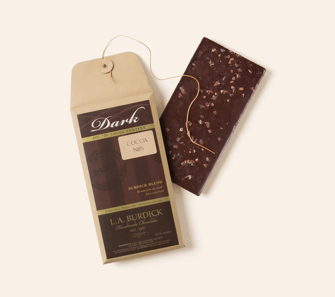 L.A. Burdick Chocolates Dark Chocolate Bar With Cocoa Nibs