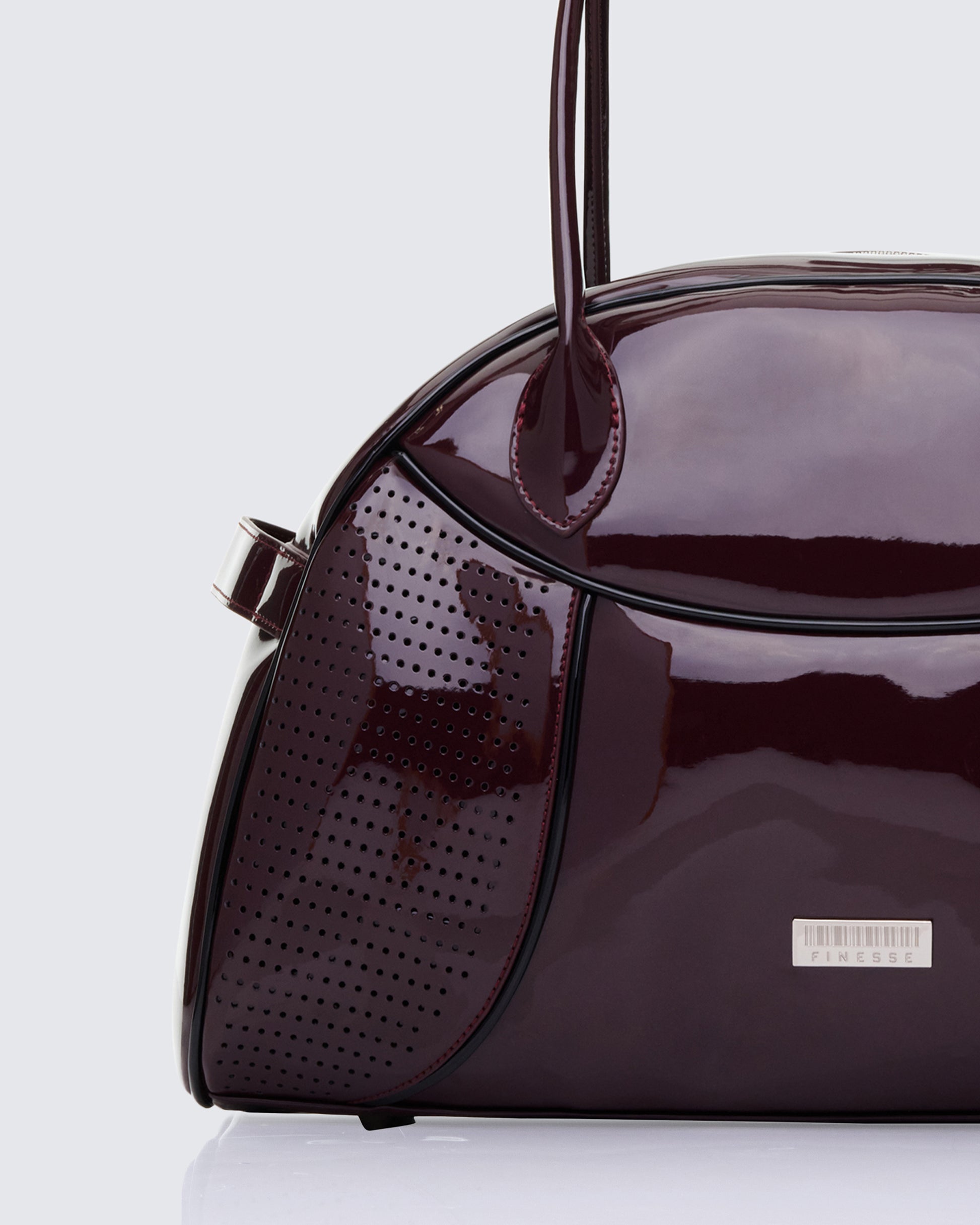 Finesse Belladonna Burgundy Perforated Bowling Bag