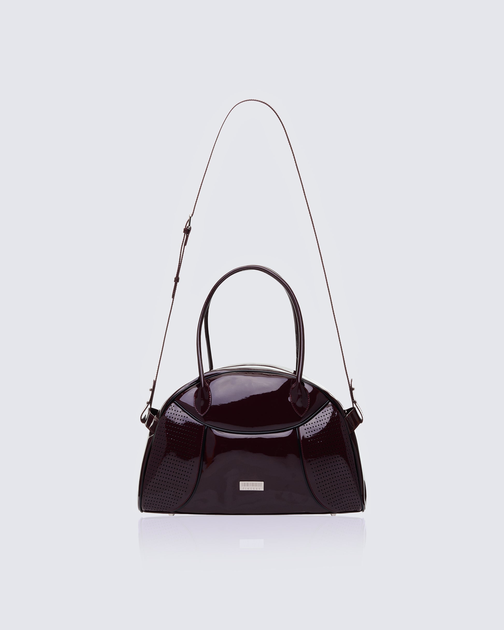 Finesse Belladonna Burgundy Perforated Bowling Bag