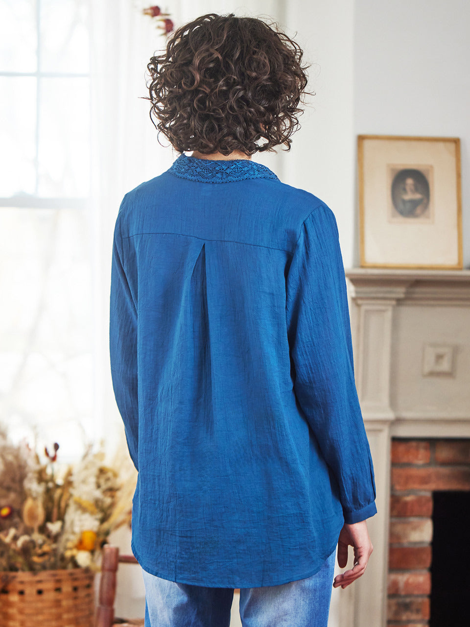 April Cornell Bostonian Blouse - Cadet Blue
