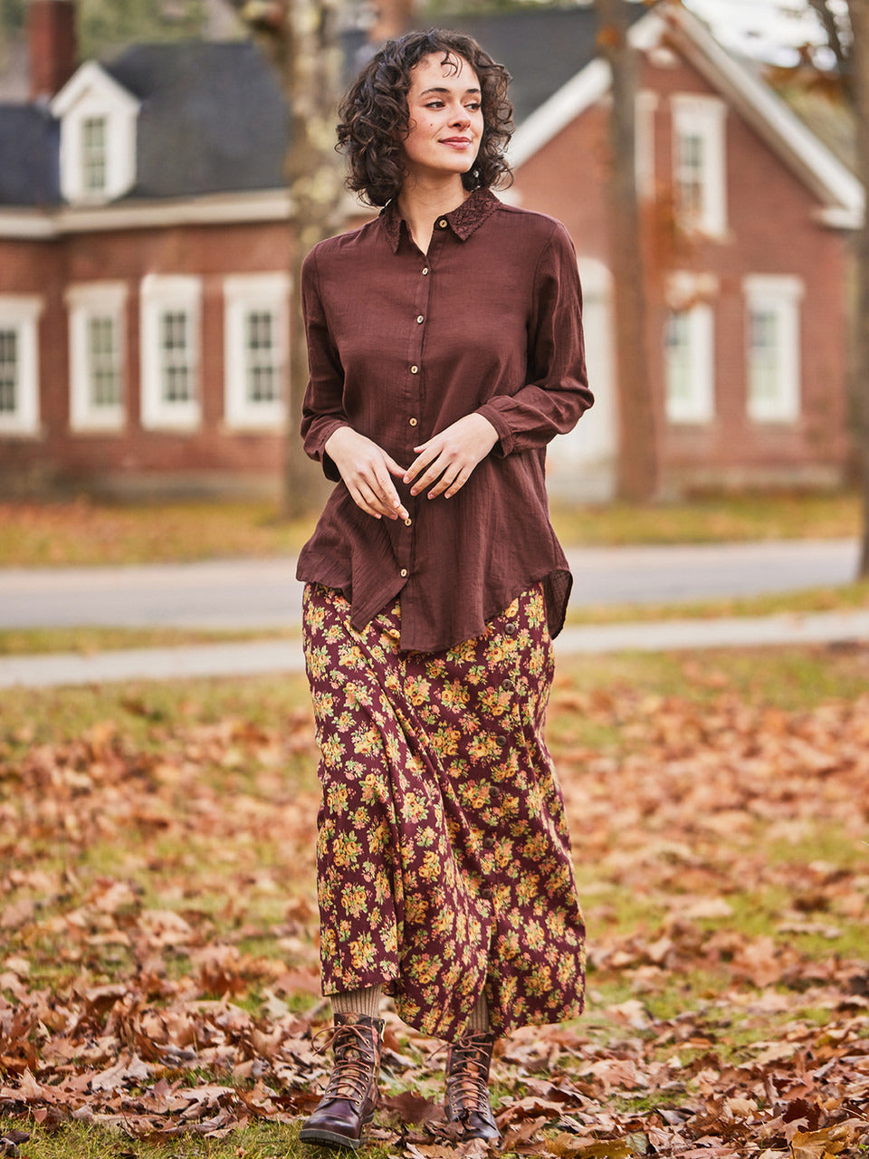 April Cornell Bostonian Blouse - Decadent Chocolate