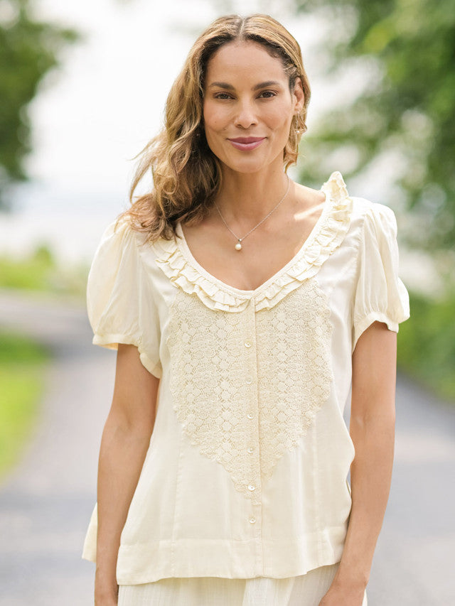 April Cornell Masterpiece Blouse - Cream