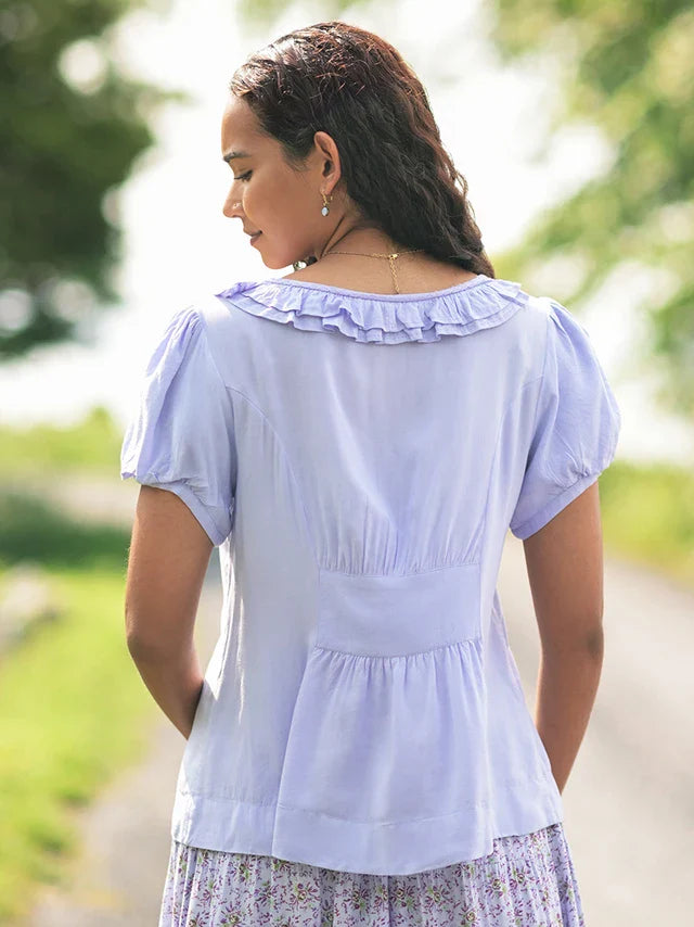 April Cornell Masterpiece Blouse - Periwinkle