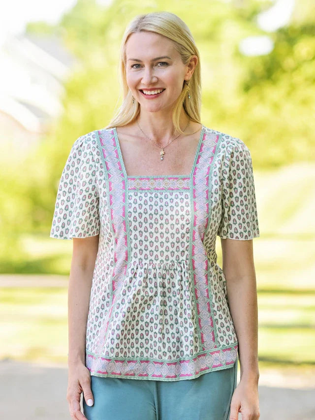 April Cornell San Remo Peasant Blouse - White
