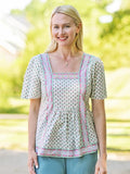 April Cornell San Remo Peasant Blouse - White