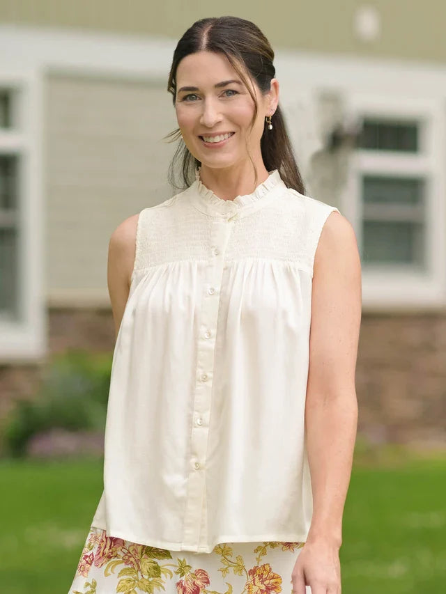 April Cornell Emma Sleeveless Blouse - Ecru