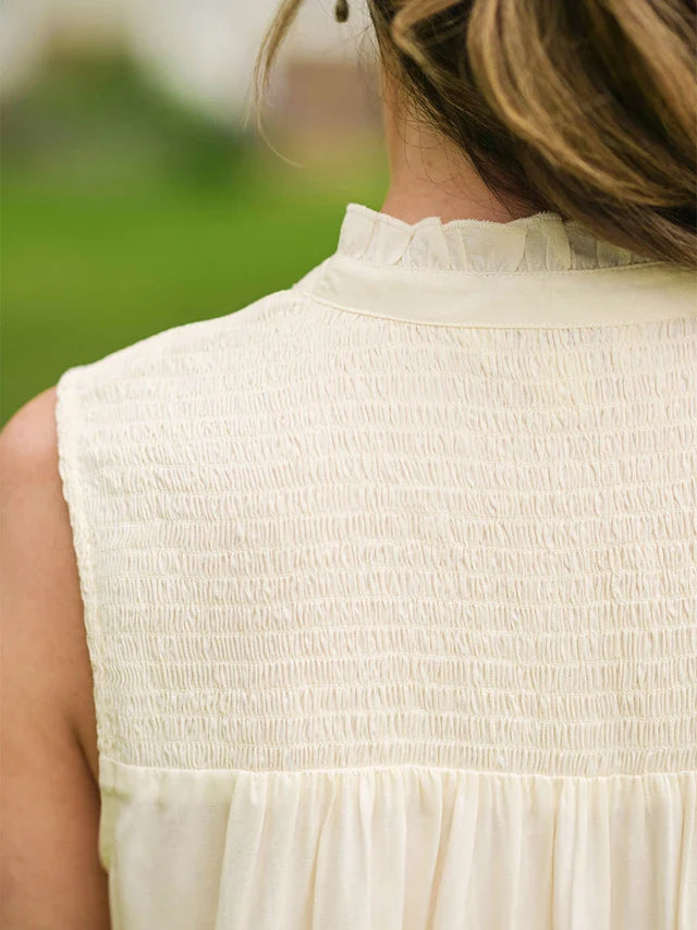 April Cornell Emma Sleeveless Blouse - Ecru