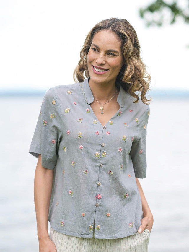 April Cornell Annie Blouse - Grey