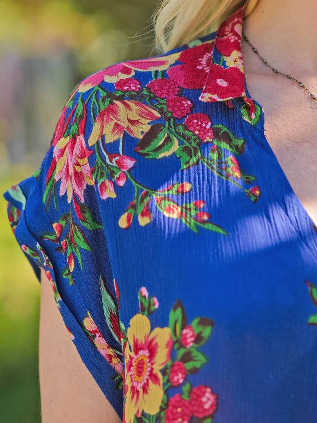 April Cornell Sikkim Blouse - Blue
