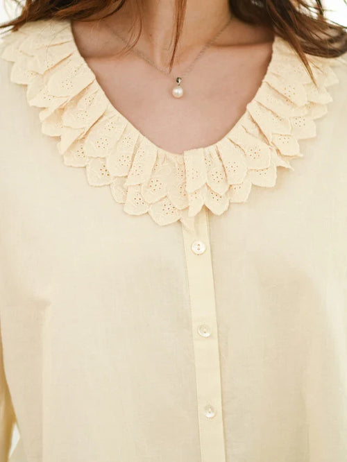 April Cornell Jamie Ruffle Blouse - Ecru