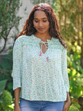 April Cornell Rosalyn Blouse - Aqua