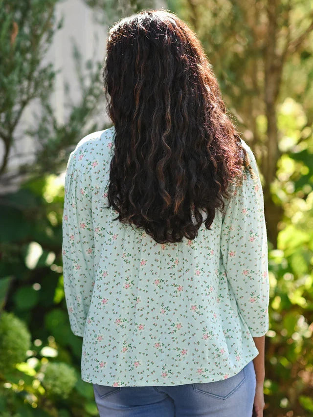 April Cornell Rosalyn Blouse - Aqua