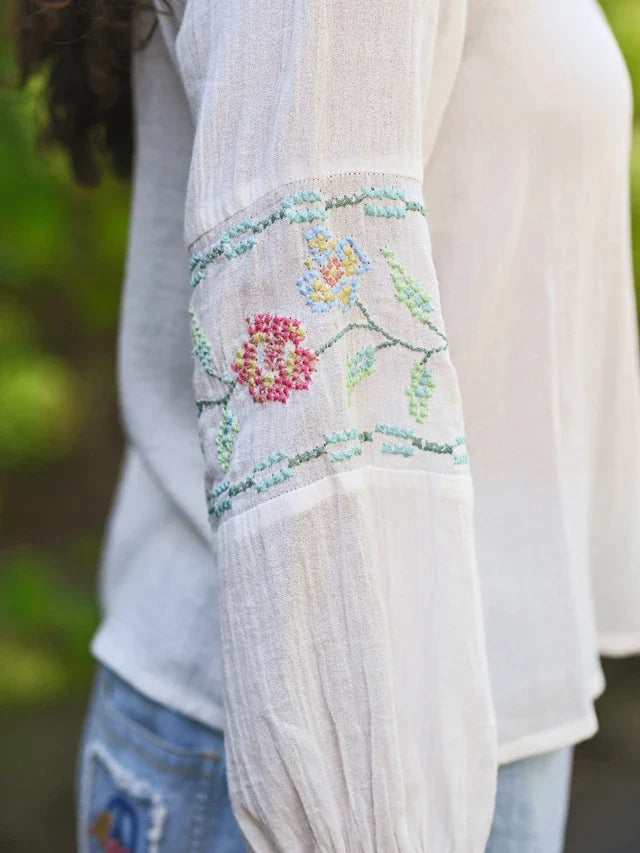 April Cornell Homestead Blouse - White