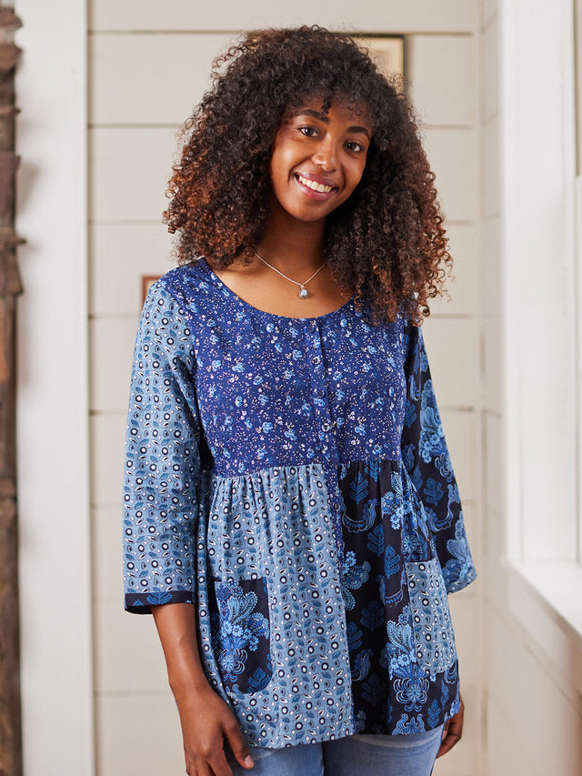 April Cornell Marianne Patchwork Blouse