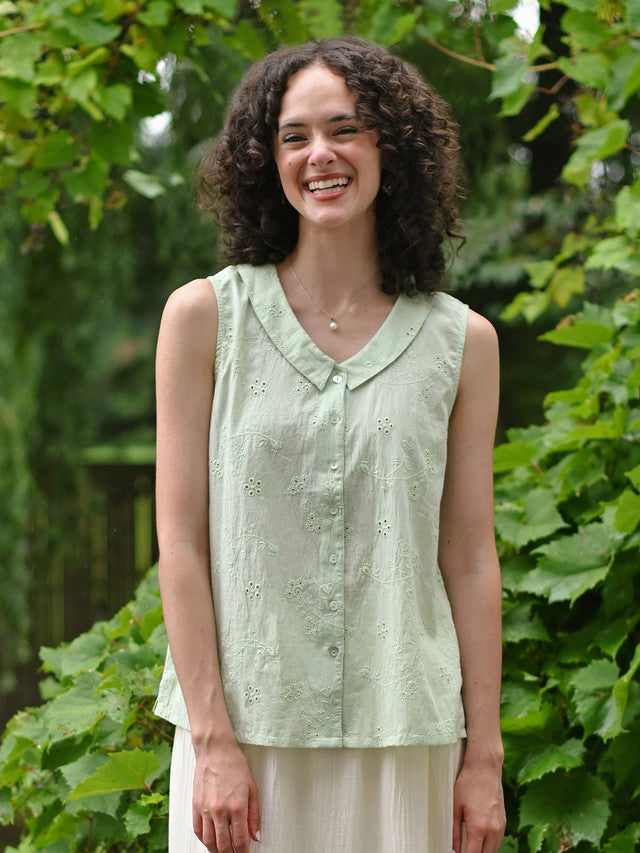 April Cornell Everyday Blouse - Soft Sage