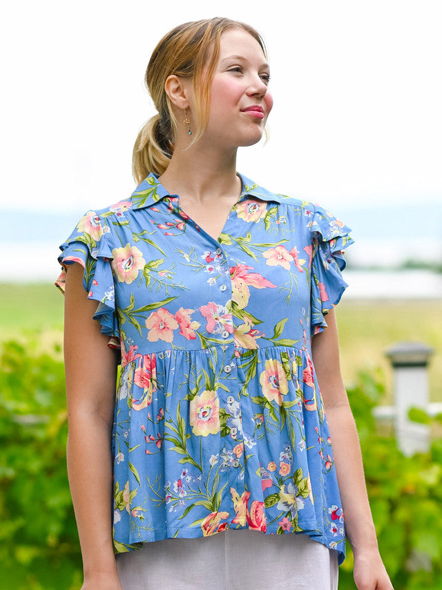 April Cornell Lillian Blouse - Blue