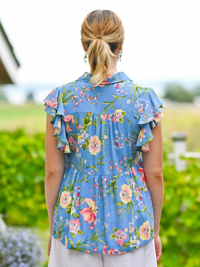 April Cornell Lillian Blouse - Blue