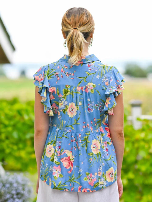 April Cornell Lillian Blouse - Blue
