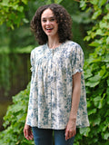 April Cornell Dancing Rose Smock Blouse - Ecru