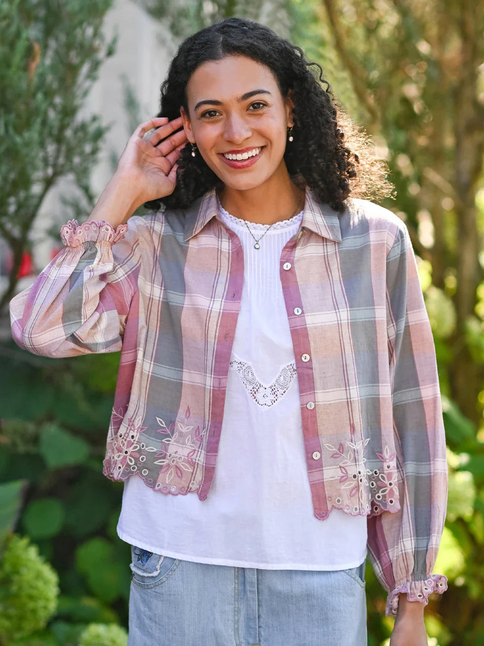 April Cornell Quiet Morning Blouse - Amethyst