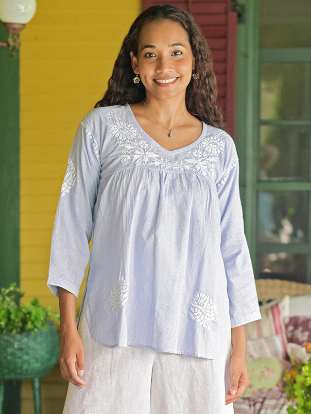 April Cornell Arcadia Blouse - Blue