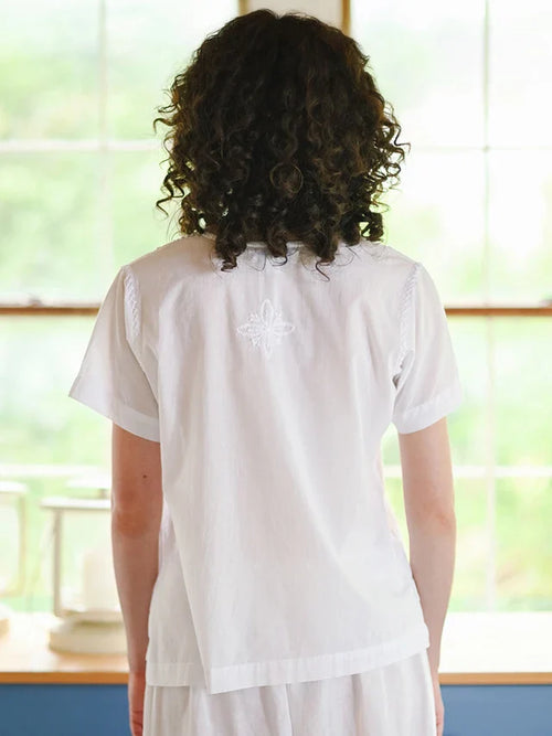 April Cornell Camellia Blouse - White