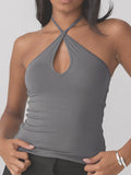 Klassy Braless Strappy Keyhole Brami Top