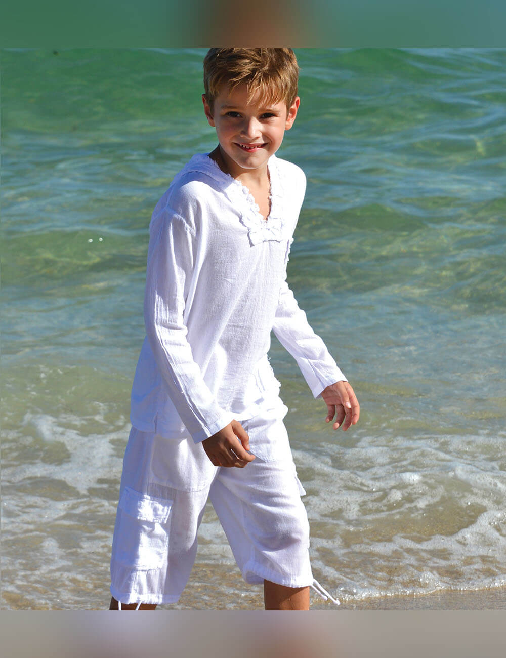 Cotton Natural Boys Tuscany Hoodie