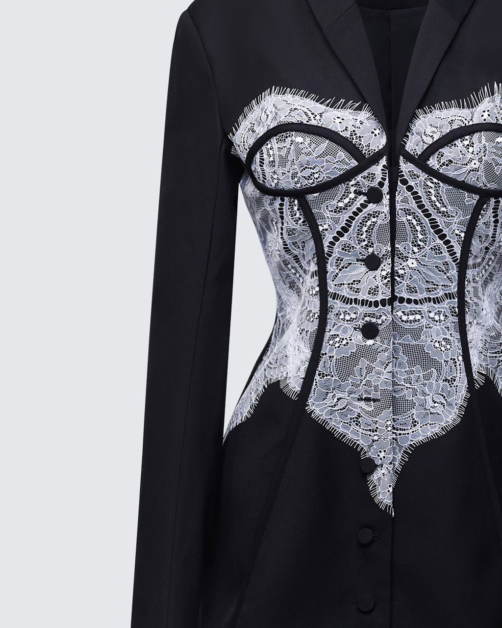 Finesse Brinley Blazed Lace Corseted Blazer