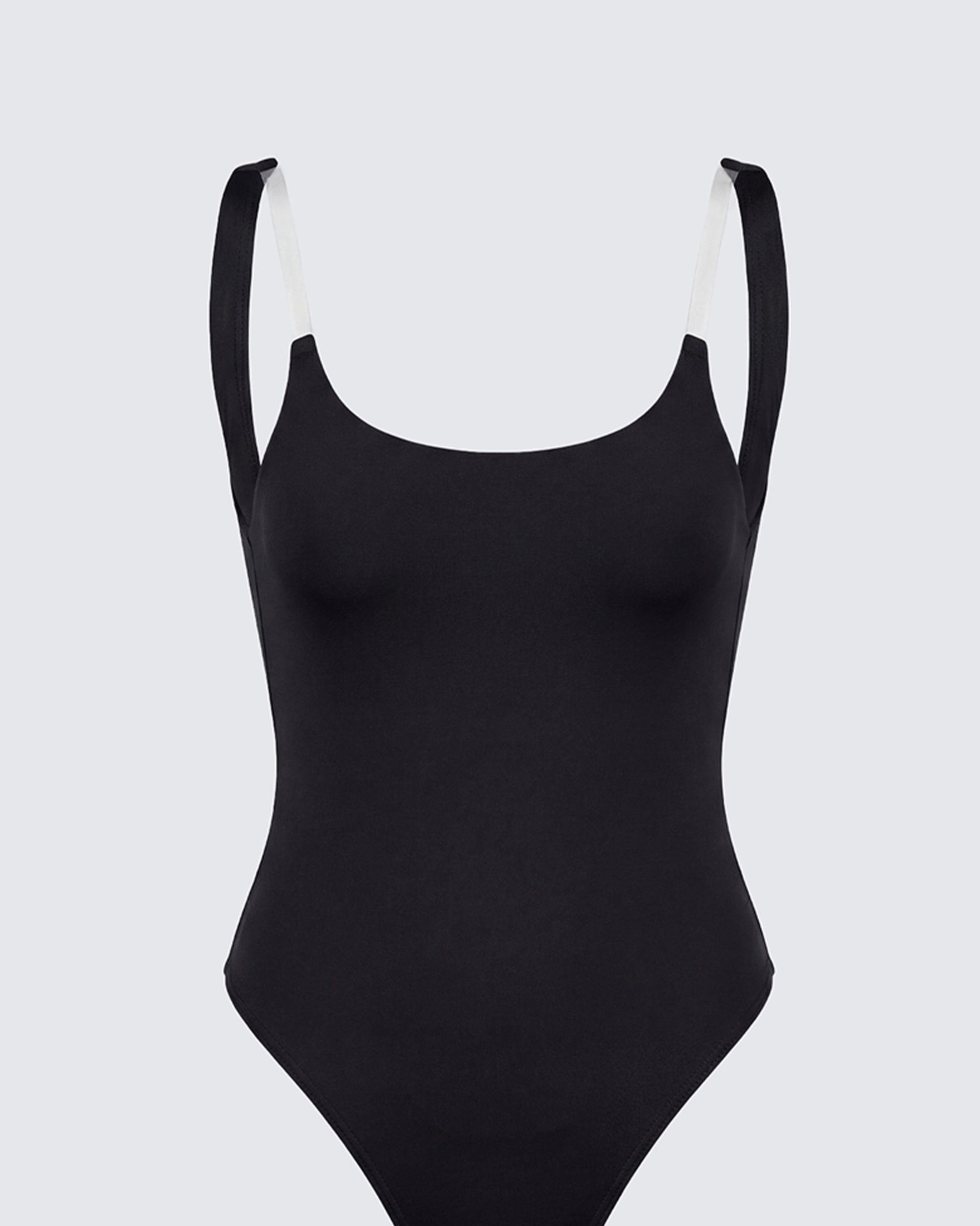 Finesse Beth Black Clear Strap Swim Suit