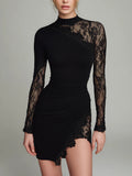 Nabalu Mirah | Women’s Lace Sleeve Elegant Evening Dress