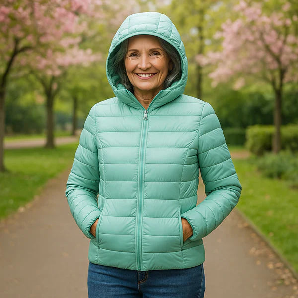 Nabalu Women’s Quilted Jacket – Zip-Front Long Sleeve Outerwear