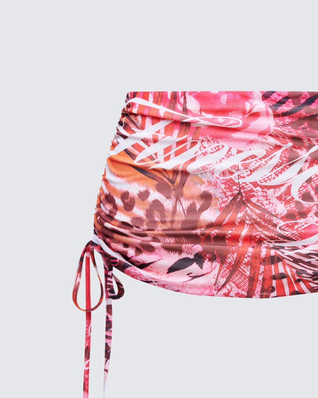 Finesse Cece Printed Ruched Mini Skirt