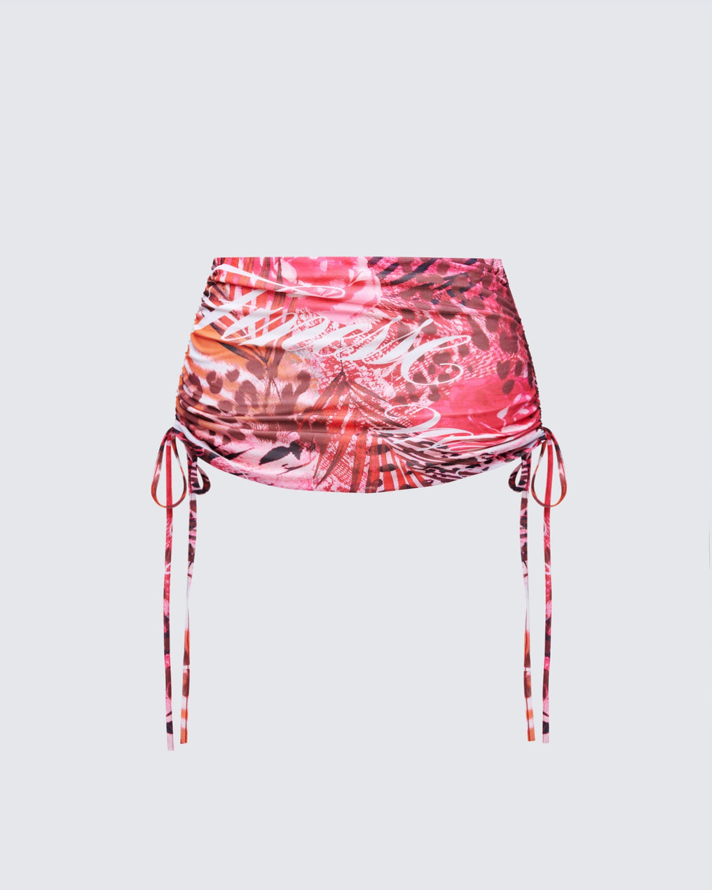 Finesse Cece Printed Ruched Mini Skirt